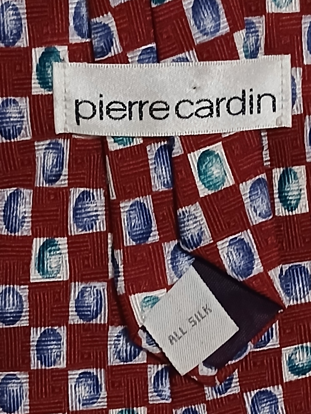 Pierre Cardin Red Patterned Silk Tie - Picture 2 of 3